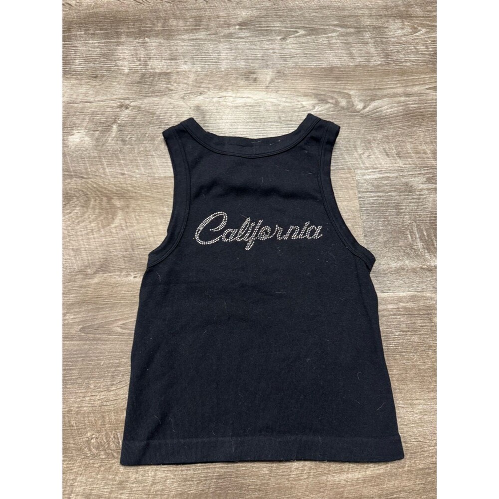 Vital Life California Black Tank Top Size Medium